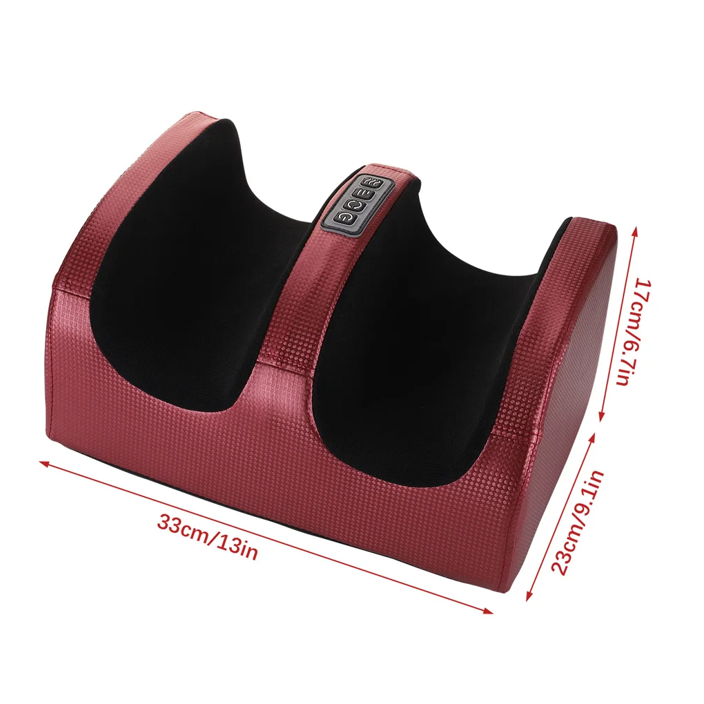 Electric Heated Foot Massager Feet Pain Relief 3 Level Deep Kneading Rolling Massage Machine Gift US Plug