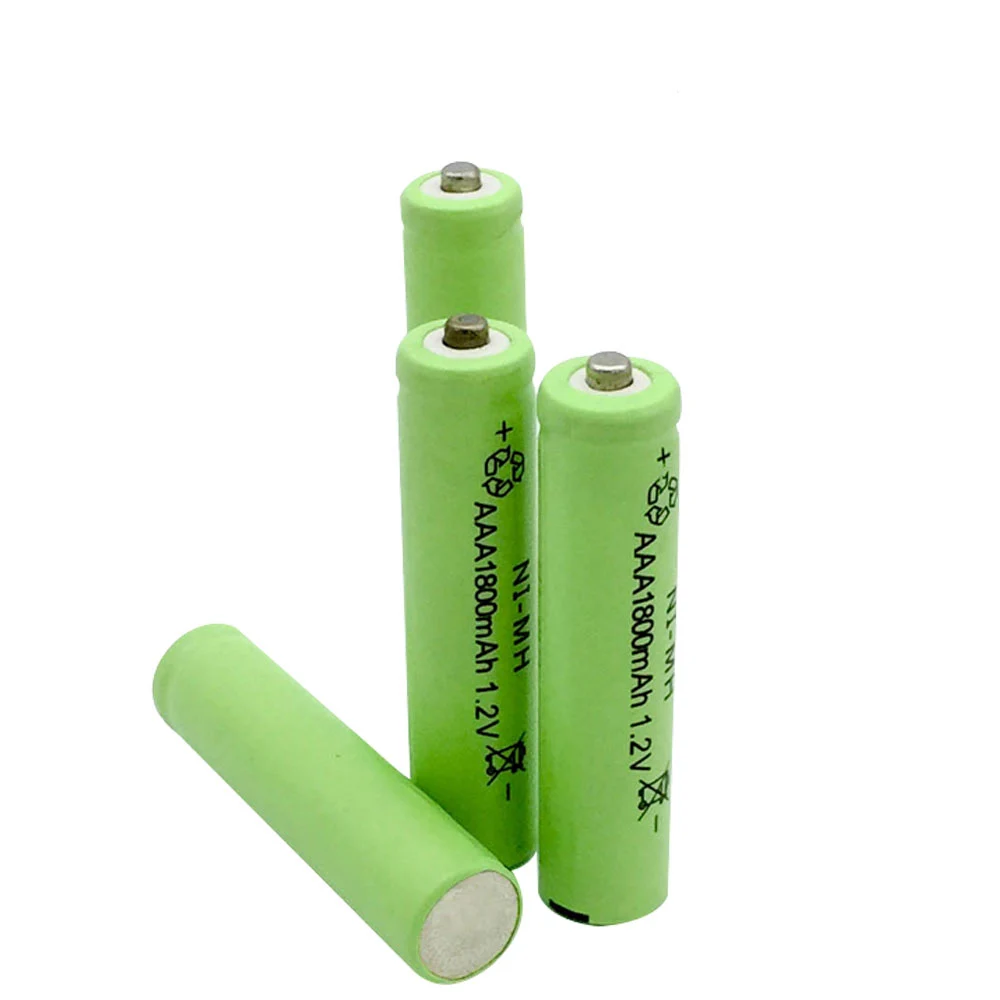 Wholesale Cheap AJQQ NI-MH ni mh ааа аккумулятор 1.2V 1800MAH Green аккумуляторы батарейки Can Be Used For Mouse Toys