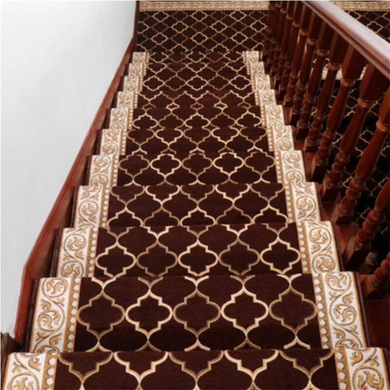 High-end custom new square stair step mat glue-free self-adhesive non-slip mat living room corridor beautiful carpet mats