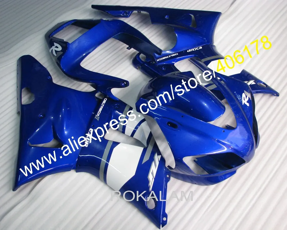 Cheap 98 99 YZF1000R1 Body Kit For Yamaha YZF R1 1998 1999 Race Motorcycle Blue Fairings (Injection Molding)