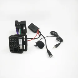 BiurexhausPour KIT 207 307 407 308 Pour Cristaux en C2 C3 COMPANY 4 12Pin Bluetooth Tech Sans Fil Radio Stéréo AUX-IN Adaptateur Audio