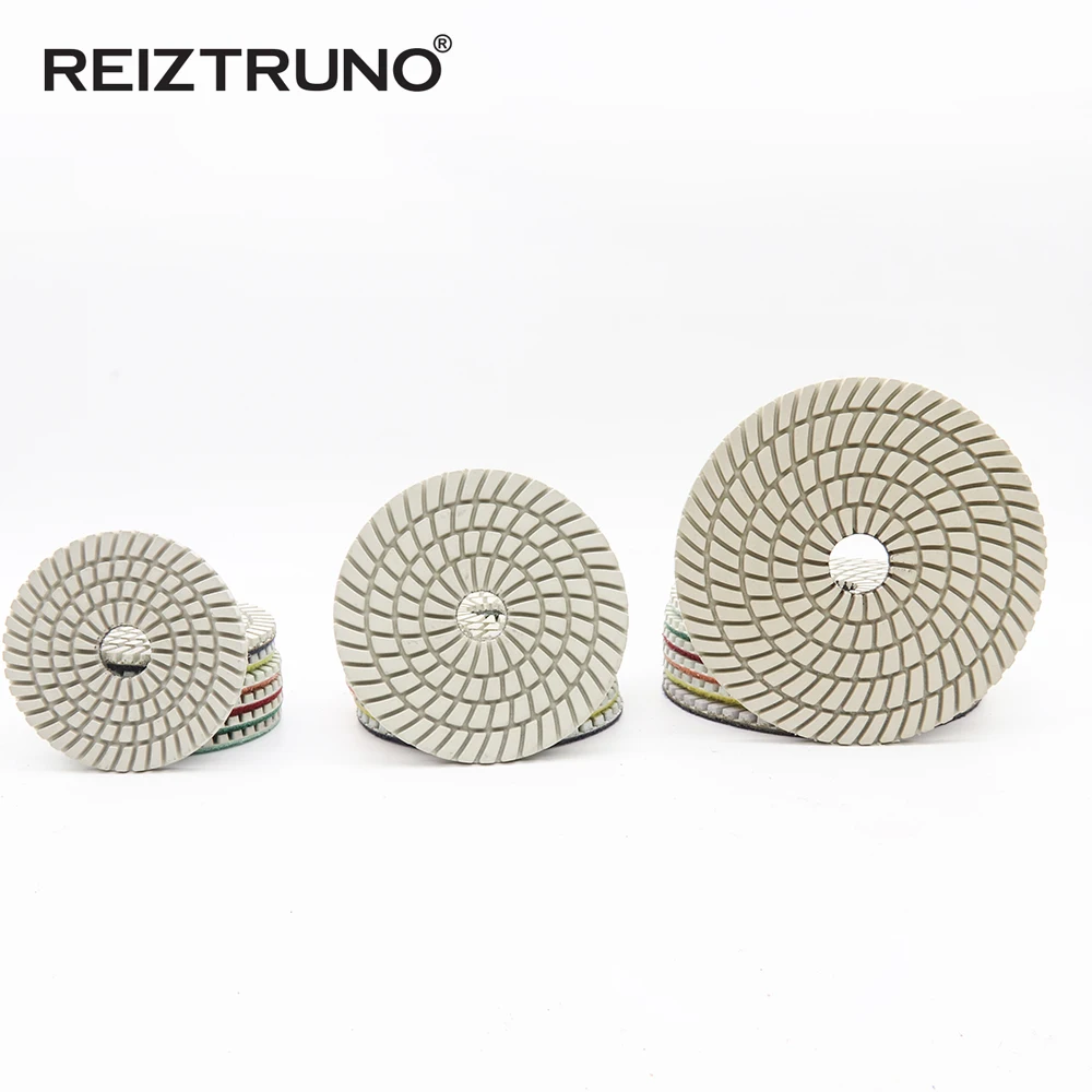 Reiztruno 3 "/4"/5 "แผ่นขัดเปียกสำหรับขัดหินอ่อนหินแกรนิต,ควอตซ์,resin Abrasive Disc บดล้อสำหรับเครื่องบด,ใช้เปียก