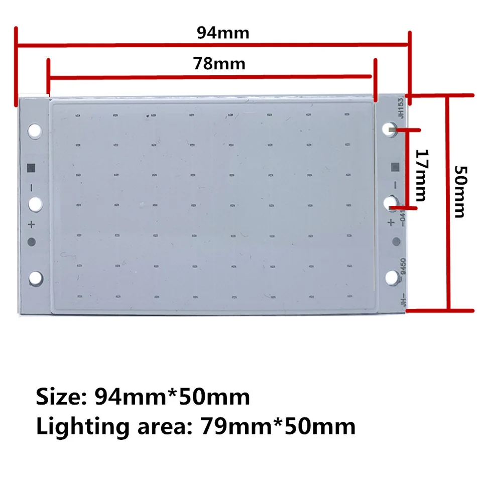 DIY LED Panel Light 15W 94x50MM 1500LM Ultra Bright Warm Natural Cold White Blue Green DC12V COB Board LED Lamp