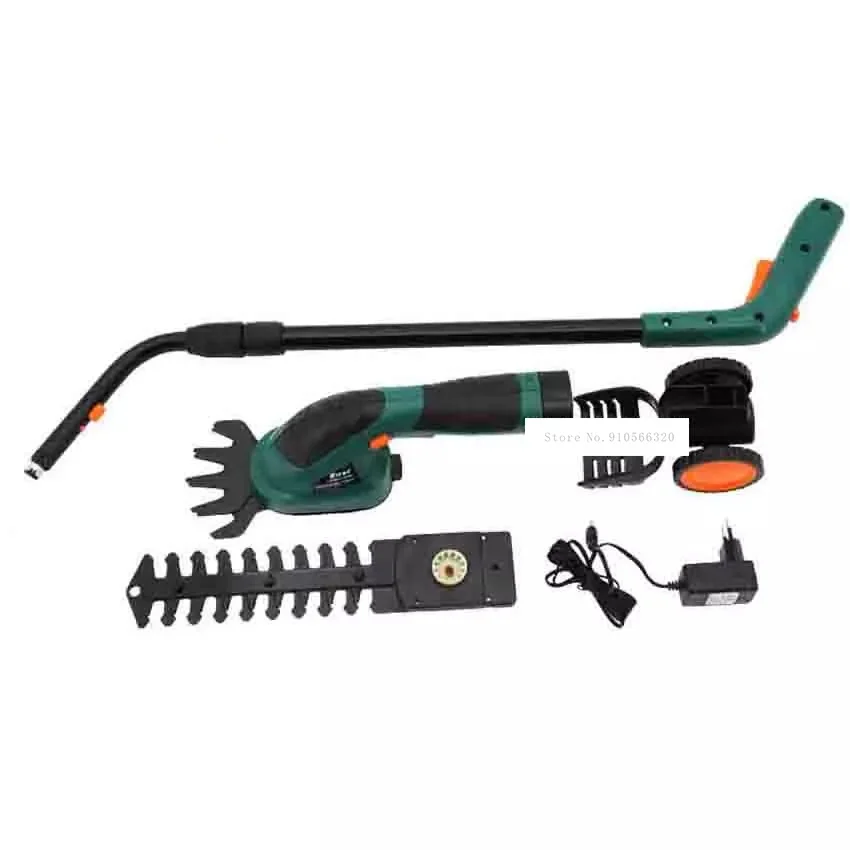 

Multi-function Rechargeable Grass Cutting / Pruning Machine Electric Lawn Mower Hedge Trimmer ET1502 1000 / MIN 7.2V 3-5 Hours