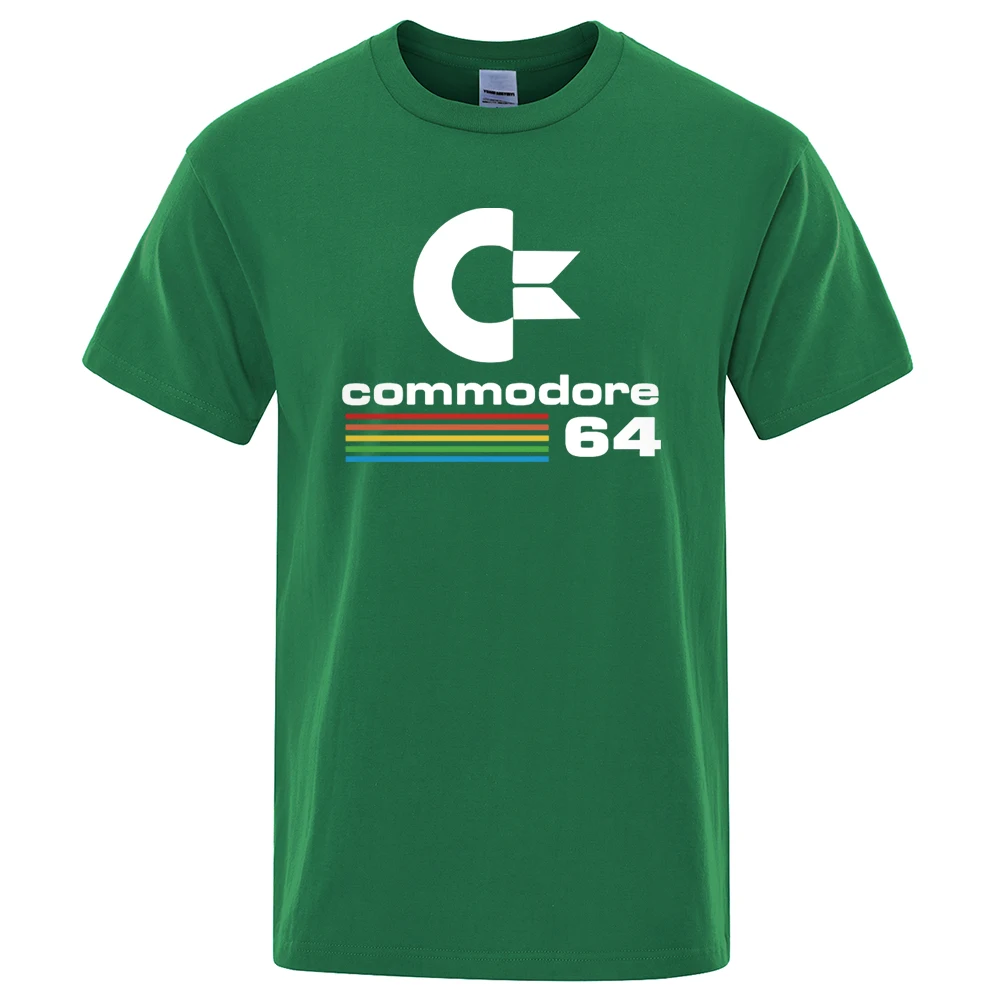 Men T-shirts 2023 Summer Commodore 64 Print T Shirt C64 SID Amiga Retro Cool Design Street Short Sleeve Top Tee Cotton Clothing