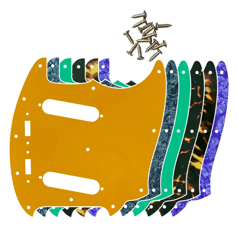 Fei Man Custom Guitar Pickguard Scratch Plate, US Mustang, Flame Pattern