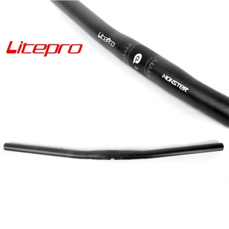 Litepro Bicycle Handlebar 25.4mm 540mm 580mm Straight / Horizontal Handlebar Aluminum Alloy Ultralight Black Silver