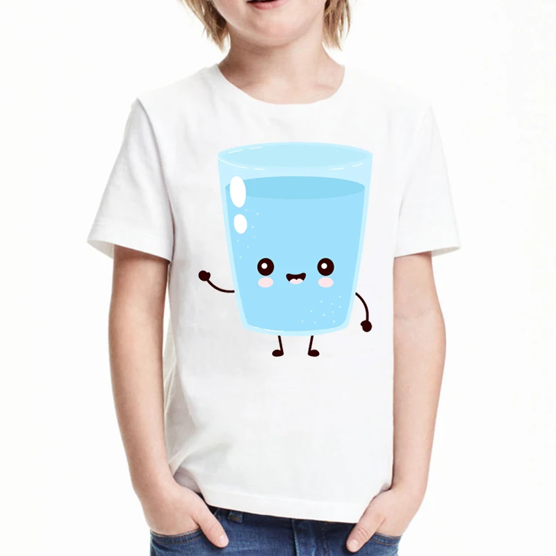 cute funny bottle of milk tshirt girl kawaii cartoon milk cup t shirt girls tops kids clothes boys t shirts children’s t-shirts