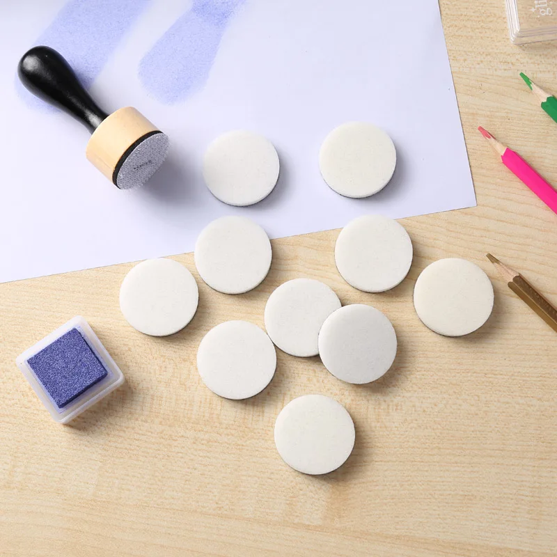 Mini Ink Blending Tool Column Round Domed Foam Refills Replacement Applicators Storage Jars for Scrapbooking Stamping Tools