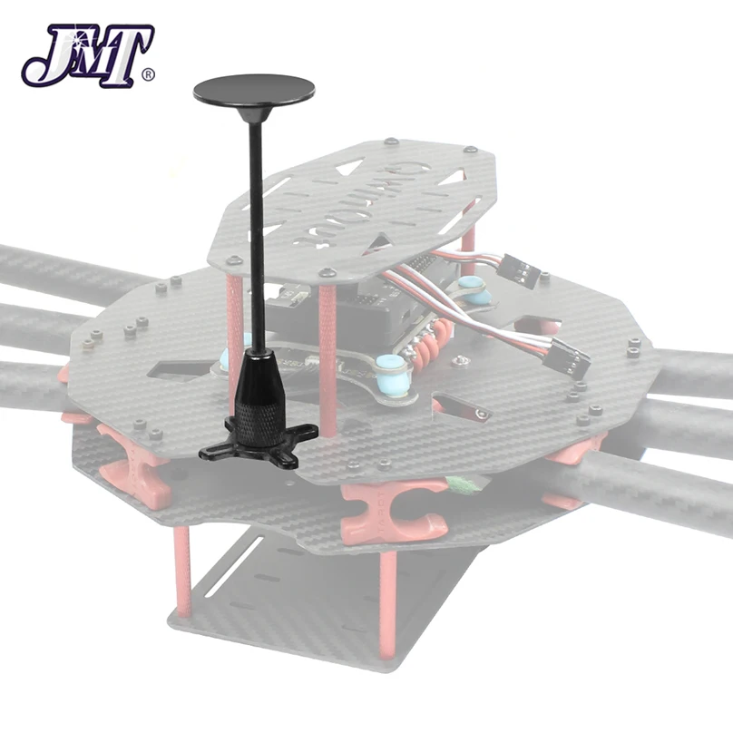 JMT Universal GPS Folding Antenne Halterung Metall für DIY RC Quadcopter Multicopter Drone Farbe Schwarz