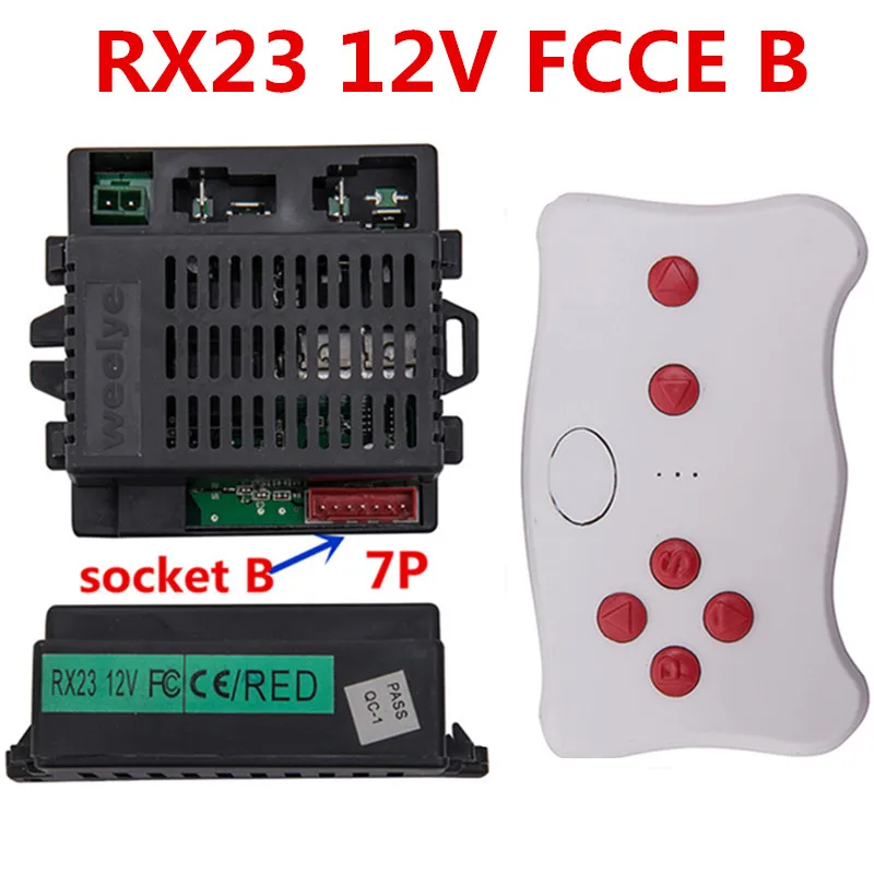 Controle remoto bonde de bluetooth do carro das crianças de rx23 12v fcce, passeio de weelye no controlador dos brinquedos 2.4g com função lisa do começo