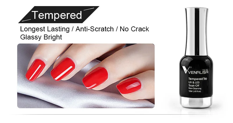 Venalisa 12 ml TPO FREE Diamond Top Coat Supply Nail Art Emaille Gel Nagellack Shining Glitter Pailletten Starry Platinum Paint Gel – Detail 4