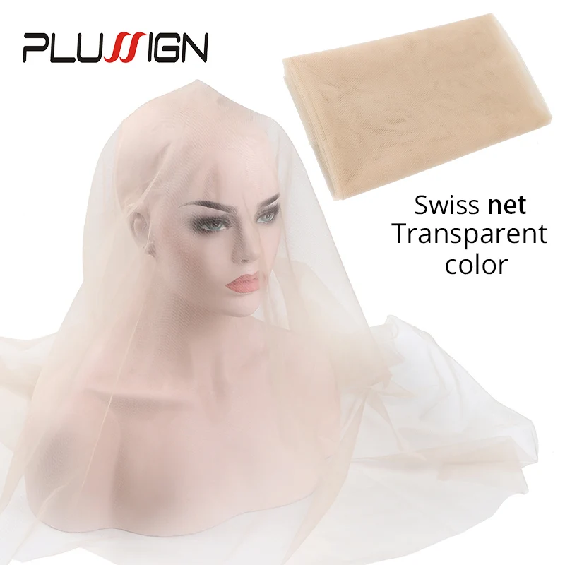Plussign 1/4 stoczni siatka do tkania włosów Top szwajcarski materiał koronkowy piwnica podstawa peruka siatka z zapięciem z przodu do wyrobu peruk