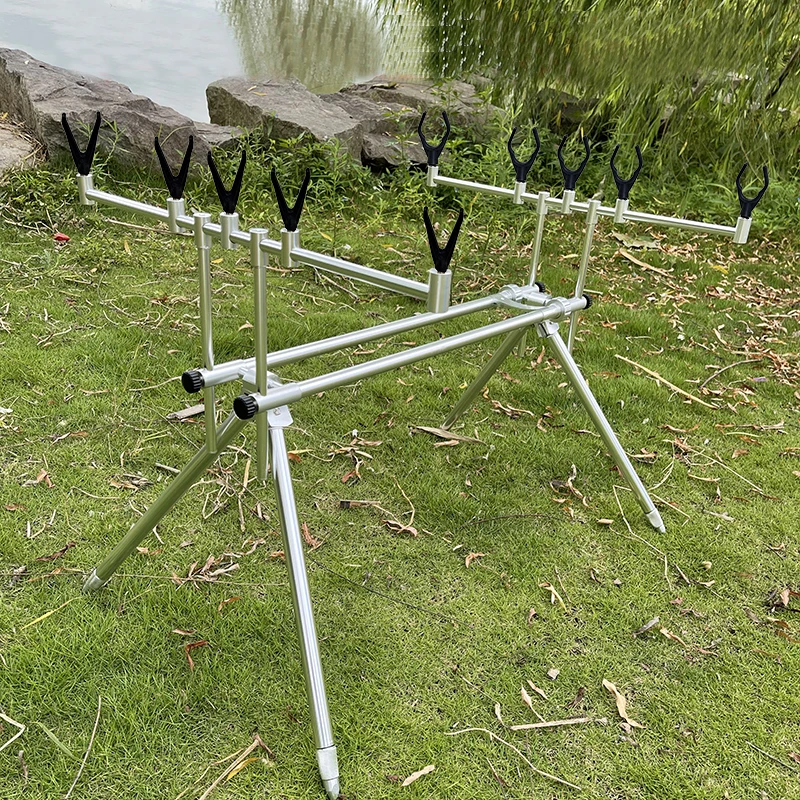 Adjustable Aluminum Fishing Rod Pod Eco-friendly Fishing Pole Stand Holder For Carp Fishing Bite Alarm Retractable Pole Holder