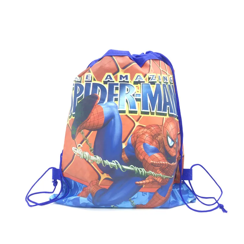 8/16/24/30/40/50PCS Disney Superhero Spiderman Drawstring Bags For Girls Kids With Gift Or Candy Travel Package School Backpack