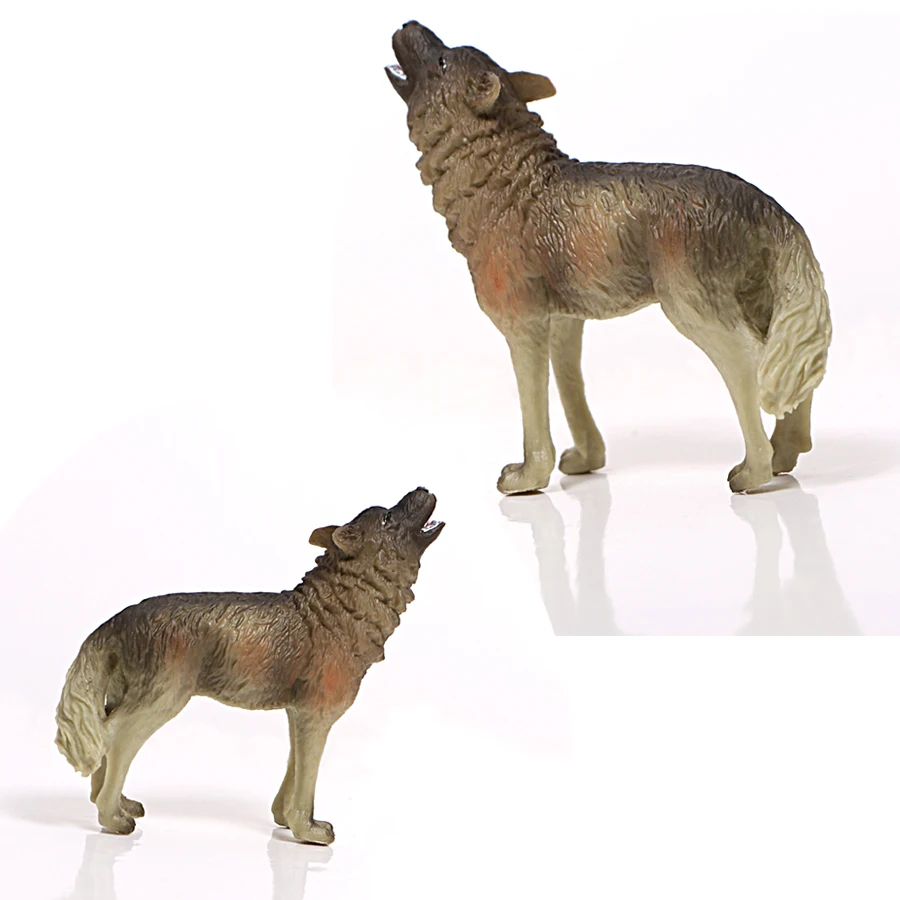 Simulation Wild Animals Canis Dirus Wolf and Roaring Wolf model Action Figures home decor garden decoration Figurine statue toys