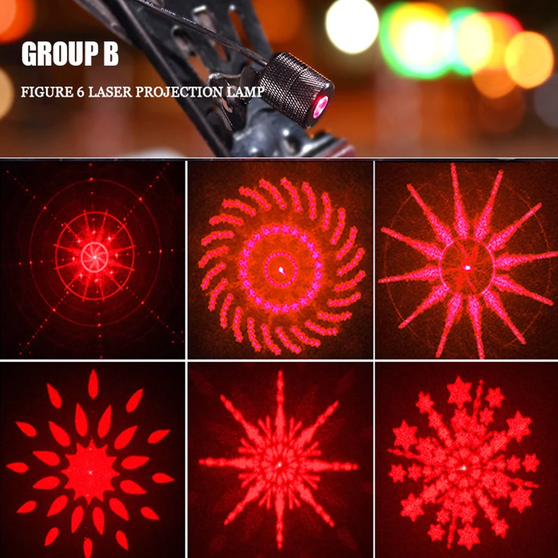 Motorcycle Accessories LED Colored Lights Burst Flash Pattern Laser Spotlights Rear-End Collision Warning Fog  Rear Tail Lights