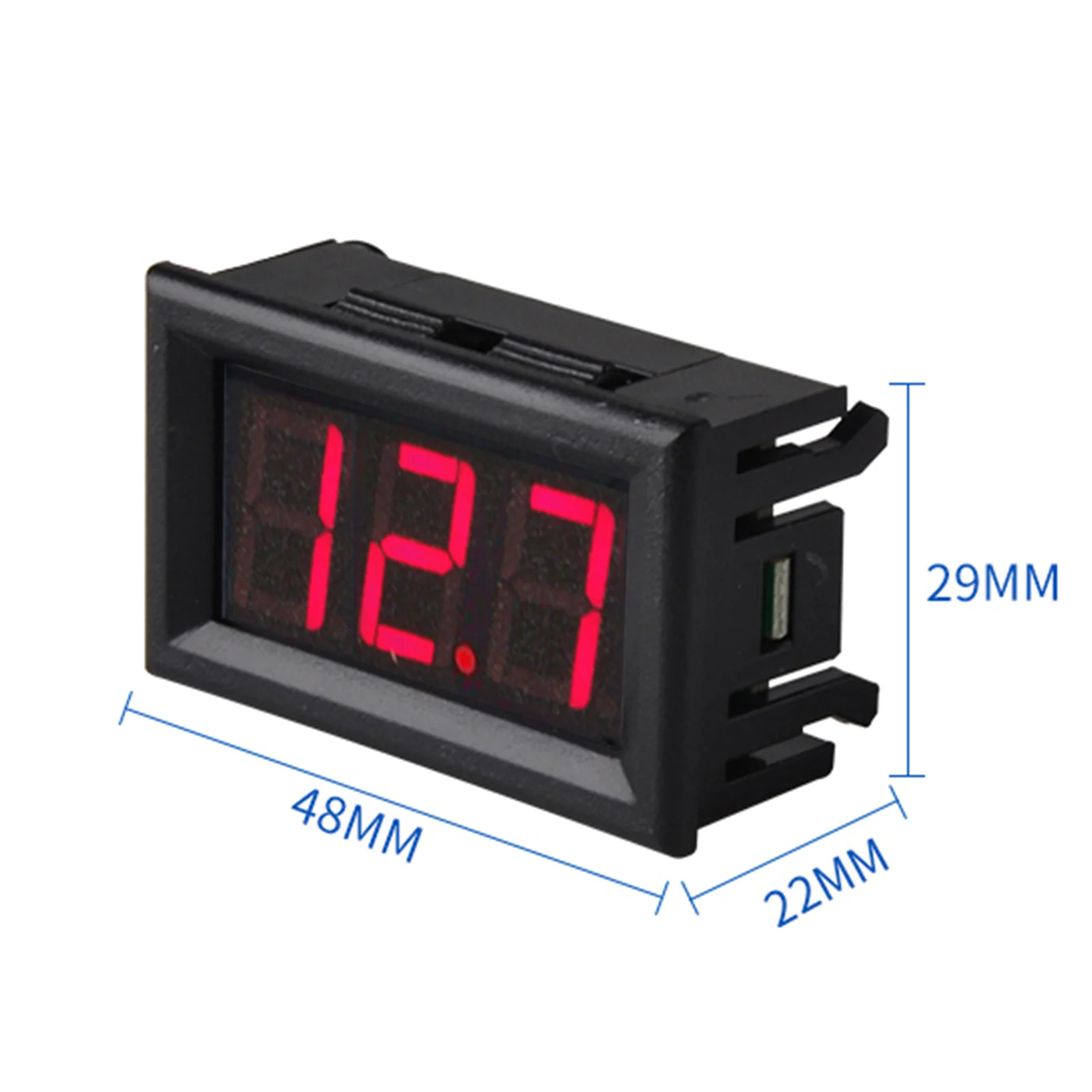 0.56 "Đèn LED Hiển Thị Kỹ Thuật Số 3 Chữ Số DC 4.5V-30V Vôn Kế Bút Thử 3 Dây Có Vỏ Điện Áp bề Mặt Đĩa Bút Thử Điện Áp