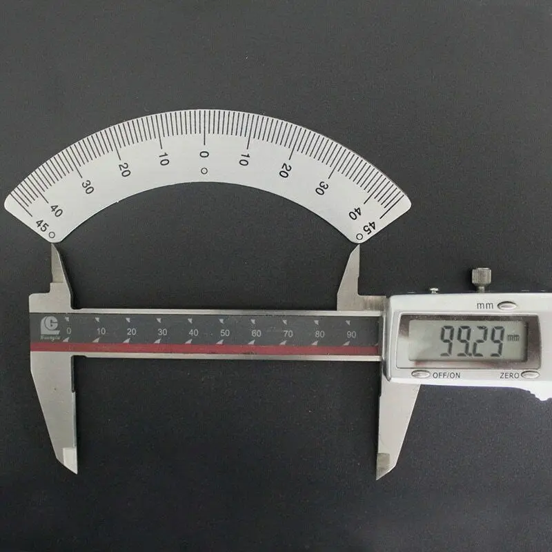 1 PC Busur Derajat Mesin Penggilingan Bagian Angle Plate Skala 45 ° Alat Ukur