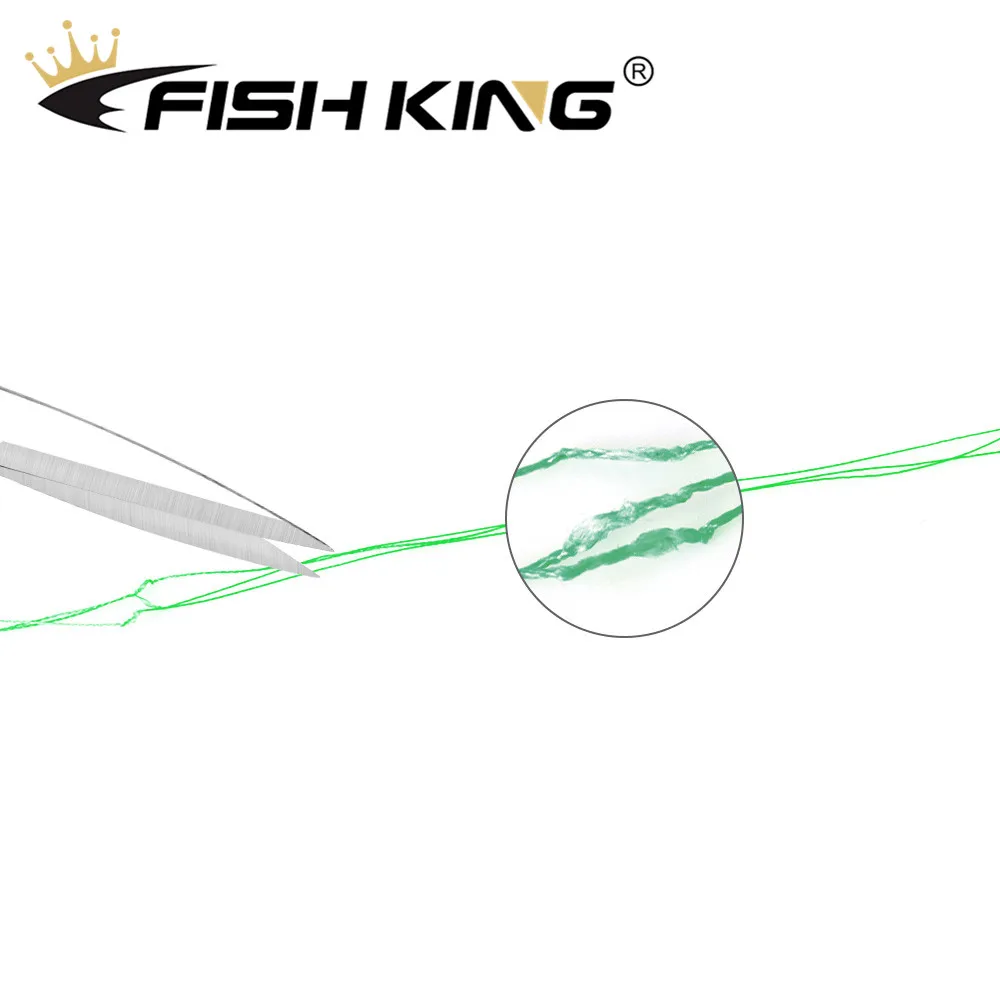FISH KING 300M/500M pleciony drut polietylenowa żyłka wędkarska pleciona 0.4 #-6.0 #0.10mm-0.40mm 8-60LB 4 nici PE wielowłóknowa linka wędkarska — zdjęcie 4