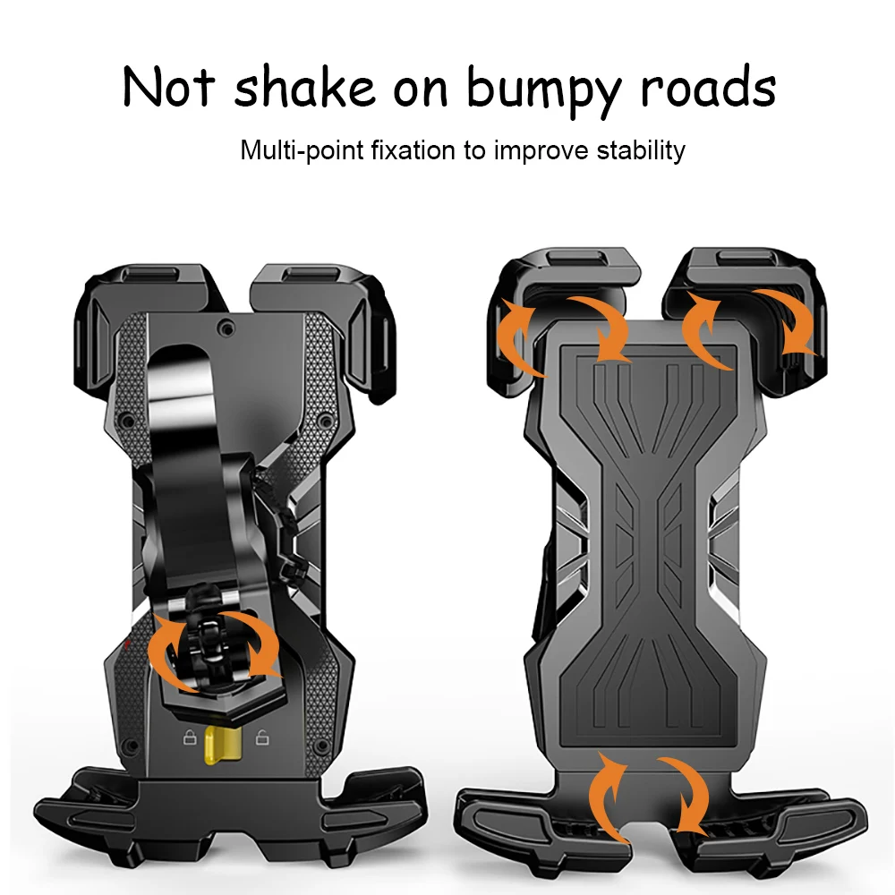 Bike Phone Holder Racks Universal Scooter E-Bike Phone Holder Handlebar Anit-Shake Navigation For iPhone Xiaomi Bike Accessories