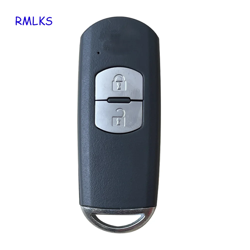 Keyless Remote Key Case Shell Fob Control Uncut Blade Insert for Mazda 3 6 Smart 2014- 2018 SKE13D-01 FCC ID: WAZSKE13D01