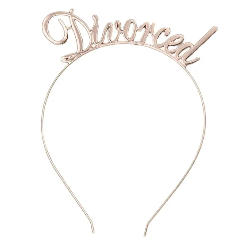 Diadema de Metal para mujer, diadema divertida con letras y Tiara para el pelo, regalo de rotura, novedad