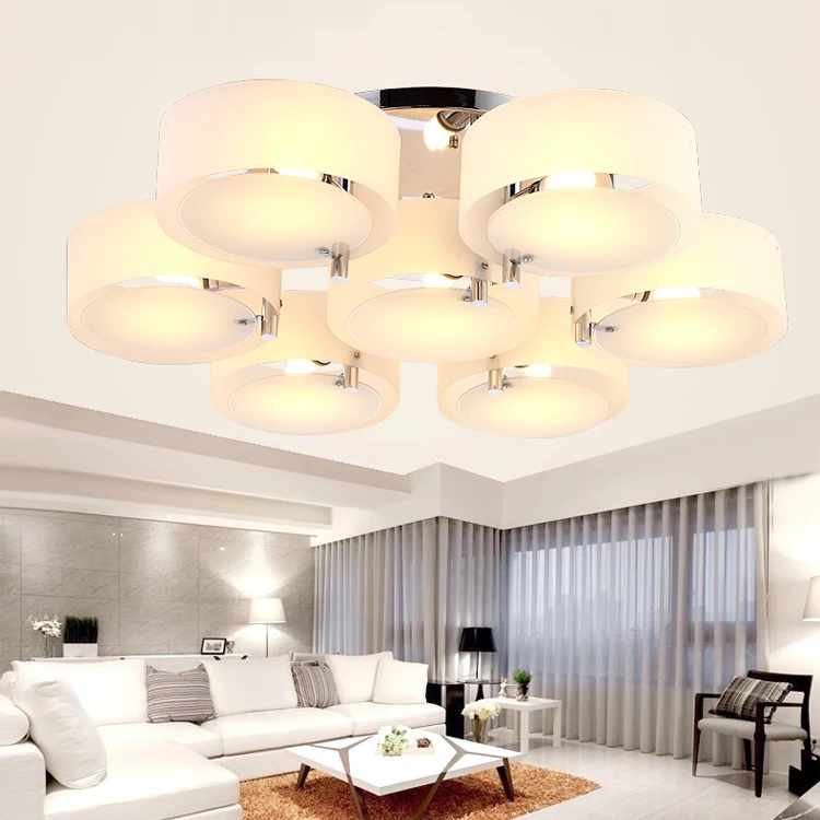 NEW Modern Ceiling Lights modern fashionable design dining room lamp pendente de teto de cristal white shade acrylic lustre