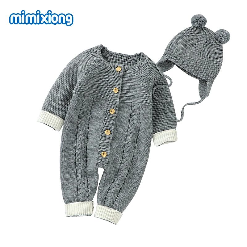 Baby Rompers Clothes for Newborn Infant Boys Girls Knitted Jumpsuits Long Sleeve Toddler Autumn Winter Overalls Children Outfits