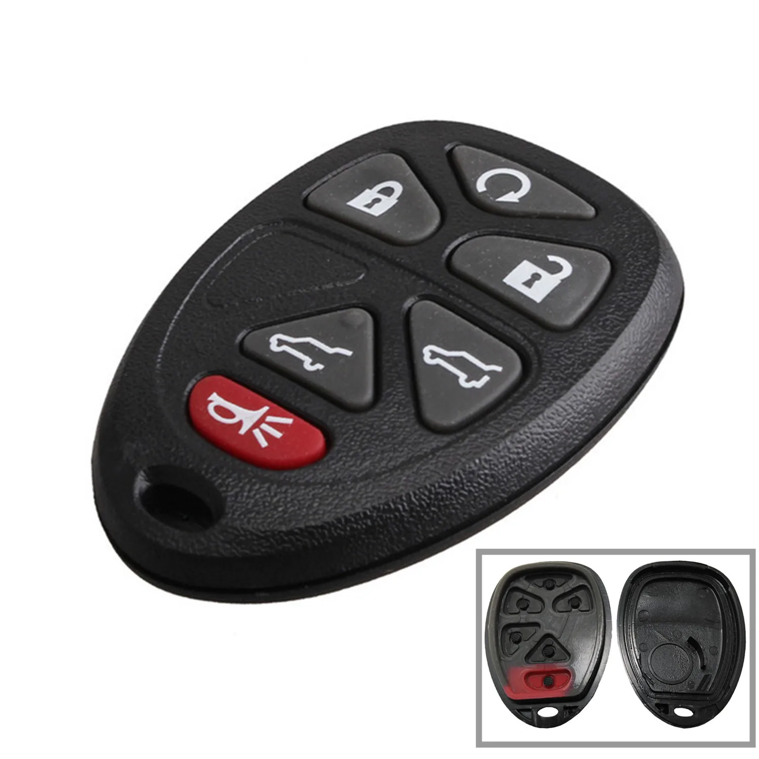 WFMJ Replacement for Cadillac Escalade Chevrolet Suburban Tahoe Traverse XL 6 Buttons Remote Key Shell Case Fob