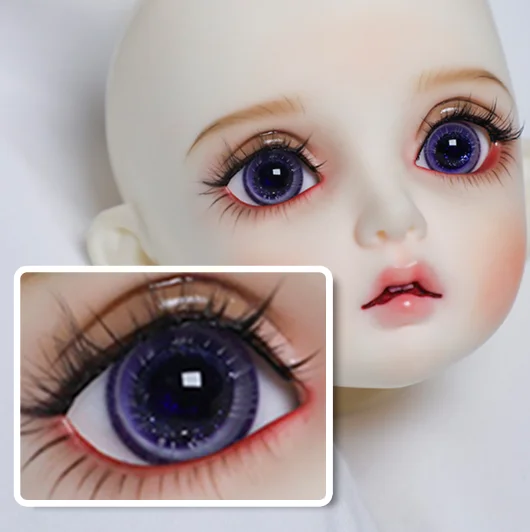 

BJD doll accessories are suitable for 14mm 16mm simulation flash pupil dream purple glass eyes doll accessories