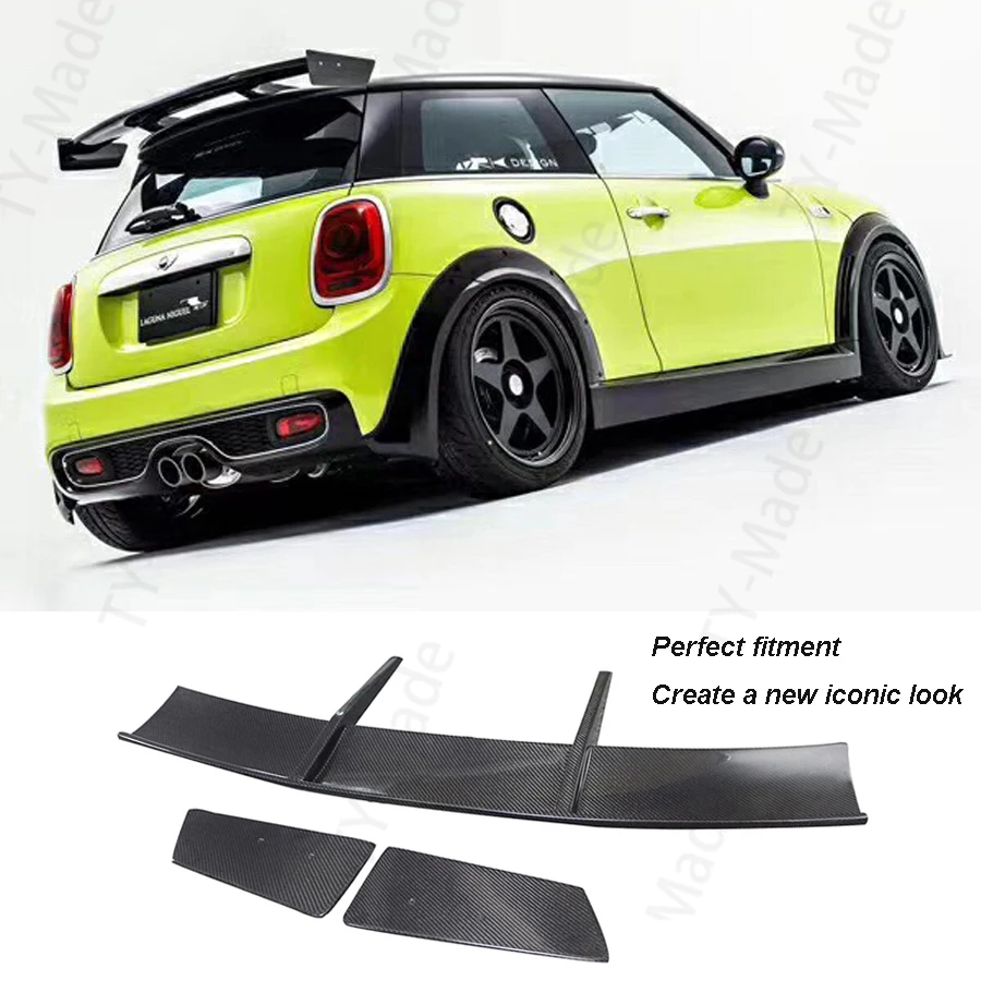 Mini F56  Rear Roof Wing Lip Racing Body Kit Carbon fiber Spoiler Trim Tuning Part Body Kit For MINI F56 Cooper S JCW RK Style