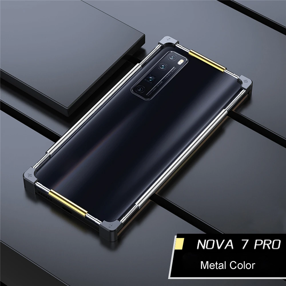 Shockproof Metal Mobile Phone Frame Protective Bumper Cover for Huawei P40 P40Pro Nova 6 5G Nova7 Pro for Honor V30 30S Phones