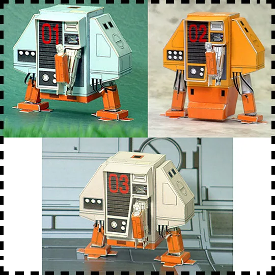 Film Silent Running Robot Drone DEWEY HUEY LOUIE DIY Handcraft Paper Model Kit Handmade Toy Puzzles