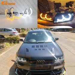 Per Audi A3 8L 8P 2000 - 2007 Ultra Luminoso Luce diurna Indicatori di direzione Cristallo DTM M4 Stile Led Angel Eyes Kit Halo Anelli