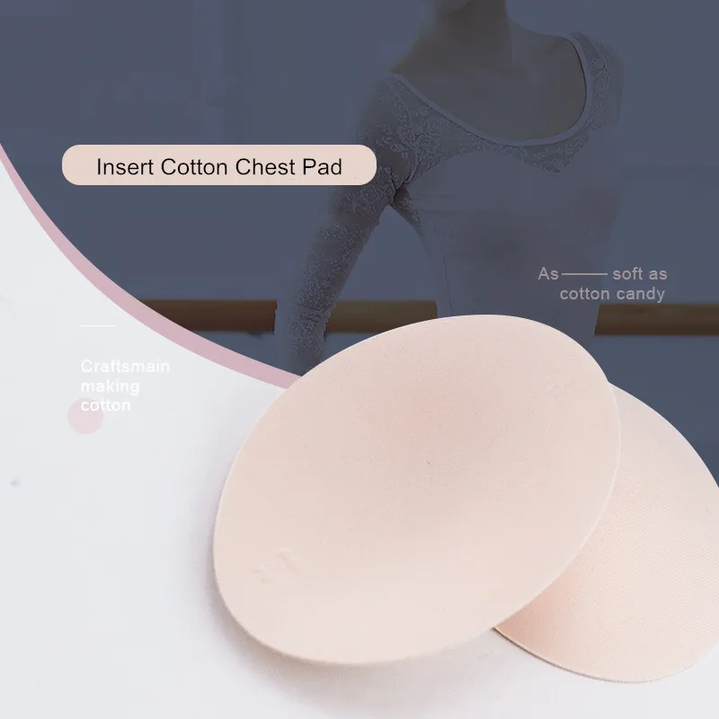 Customed Cup for Ballet Dance Gymnastics Leotards Inserted Chest Pad No Deformation Can Be Dismantled Washed Cotton Pads