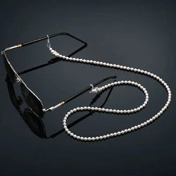 COLOUR_MAX Pearl Beaded Eyeglass Chains Glasses Reading Eyeglasses Holder Strap Cords Lanyards for Women Girls,White