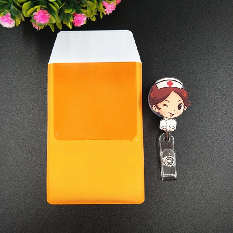 1 Set PVC-Tasche für Krankenschwestern, Arzt, Büro, Stifttasche, Taschenschutz, Stifttasche, Stifte-Organizer, auslaufsicheres Federmäppchen mit Abzeichenrolle – Detail 17