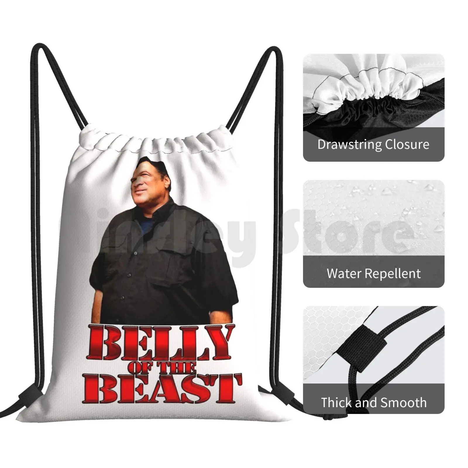 Steven Seagal-mochila Belly Of The Beast, bolsa con cordón para montar, escalada, gimnasio, Seagal, Steven Seagal Cult Movie Belly Of