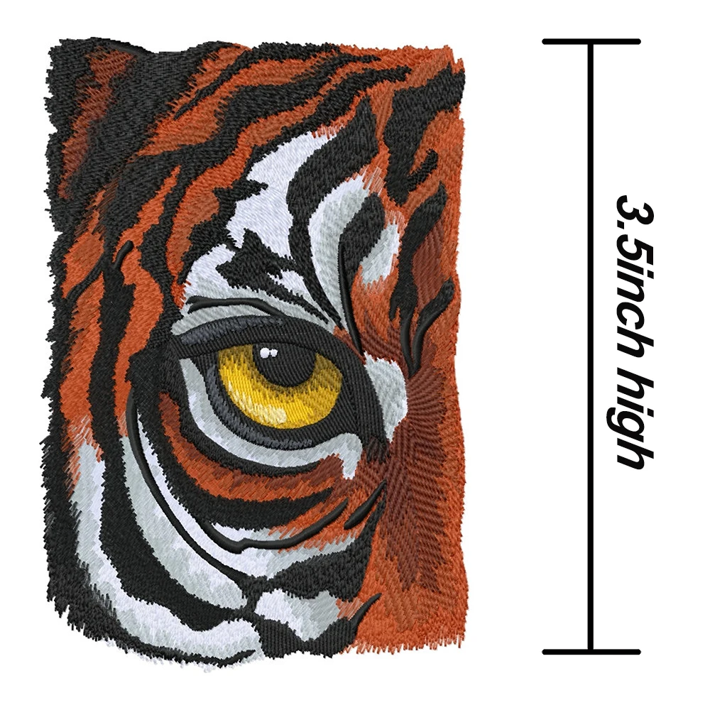 Eye of Tiger Embroidery Patches Iron on for Clothing Punk Clothes Wholesale Applique for Jackets