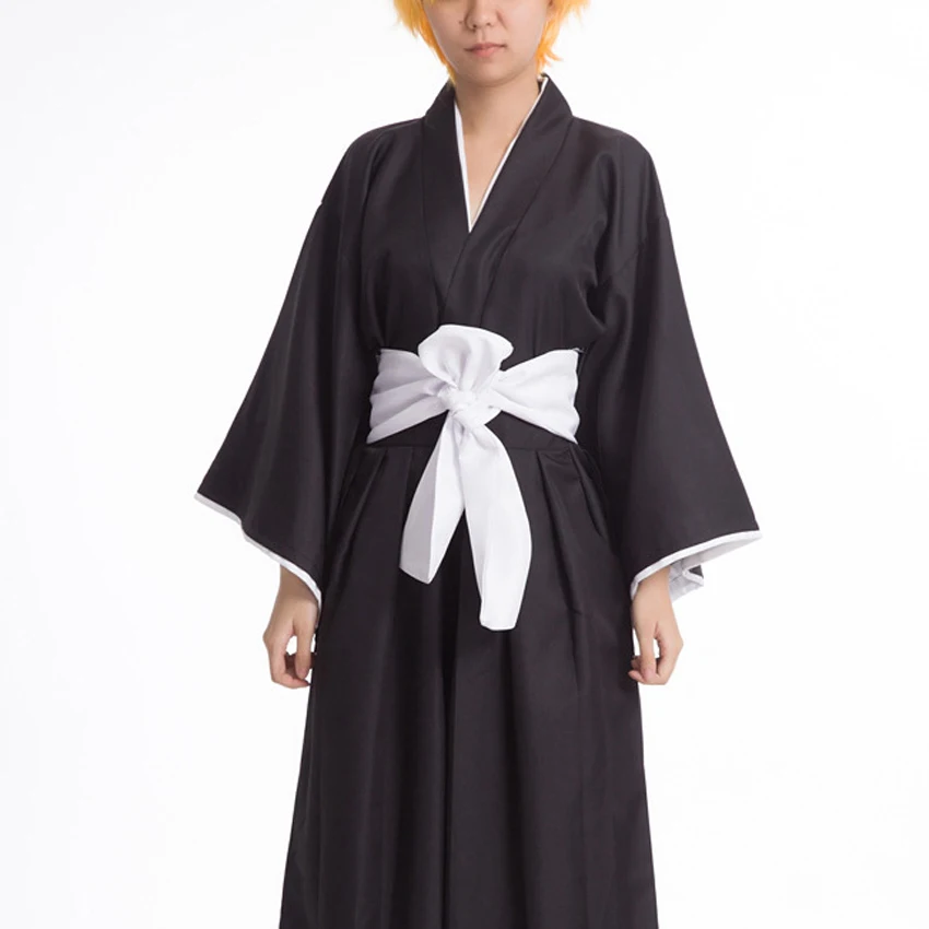 

Anime Bleach Cosplay Costumes Kurosaki Ichigo Black Robe Halloween Carnival Party Game Costume