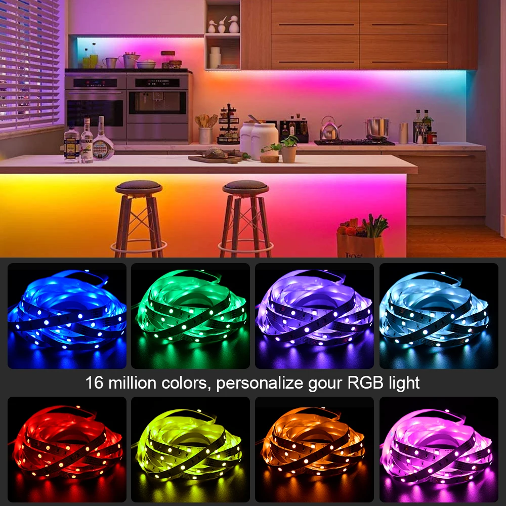 LED 5050 RGB Strip Light  APP Control Color Flexible Ribbon luces led light strip RGB led light strip
