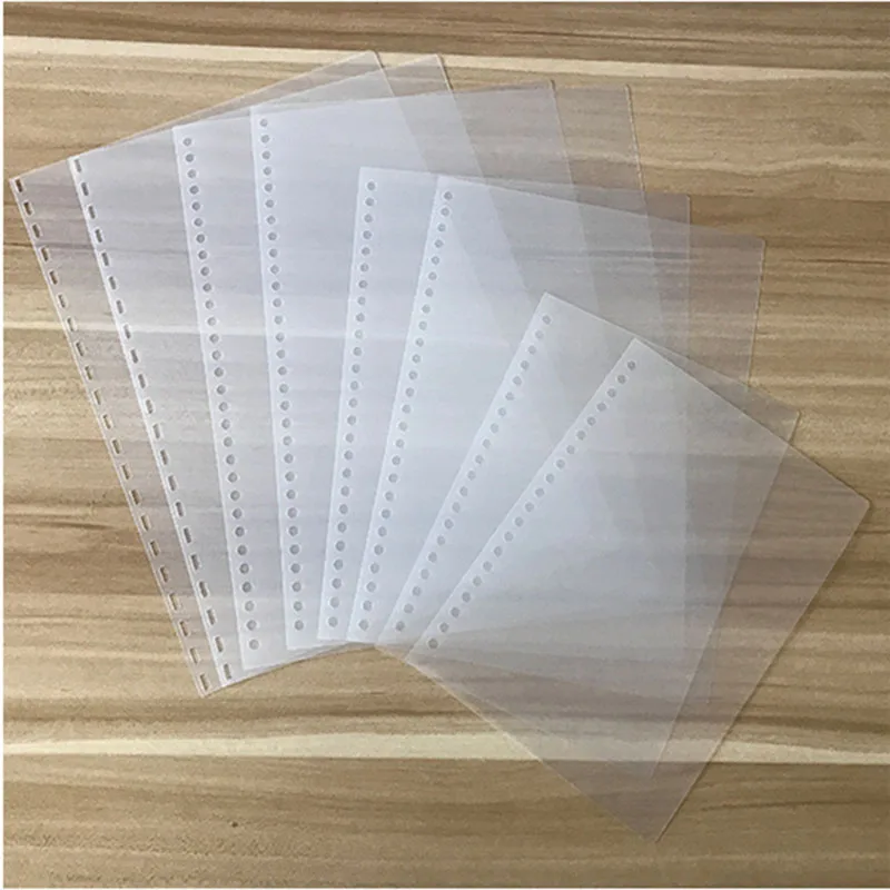 2 Sheets A4 A5 B5 Notebook Page Binder Loose-leaf Cover 30 26 20 Hole Binding Cover Notepad Index Divider Separator Accessories