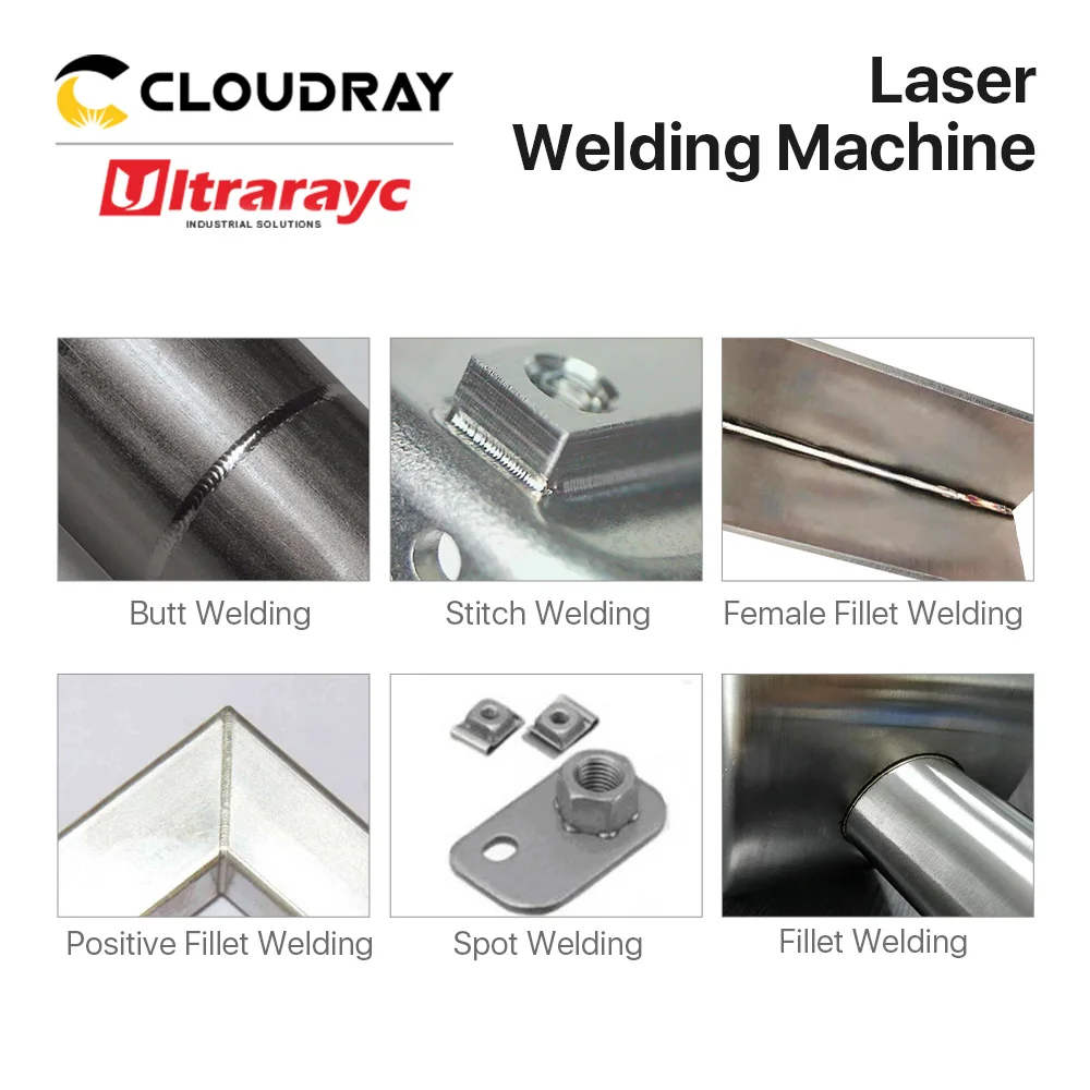 Ultrarayc 1080nm Laser Welding Machine 1000W 1500W Handheld Raycus Laser 220V 50Hz + Auto-Wire Feeder for Metal Butt Spot Weling