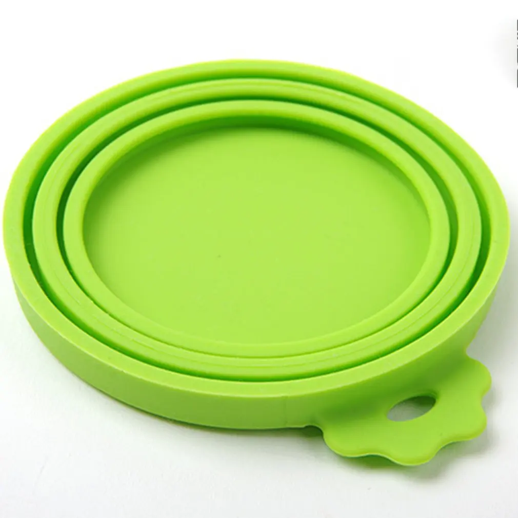 Silicone Fresh-Keeping Cover Multi-Function Pet Silicone Canned Lid Cat Dog Food Seal Cover Fresh Cover Three-In-One