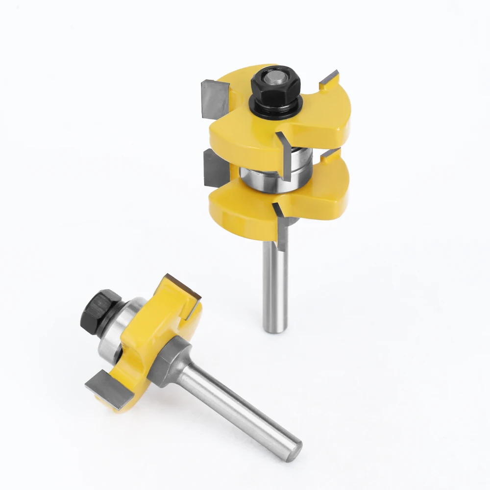 Imagem -06 - Lavie-conjunto de Bits de Router de Língua e Sulco Fresadora Tenon para Madeira Ferramentas para Madeira Bit Stock mm Shank 11 Pcs