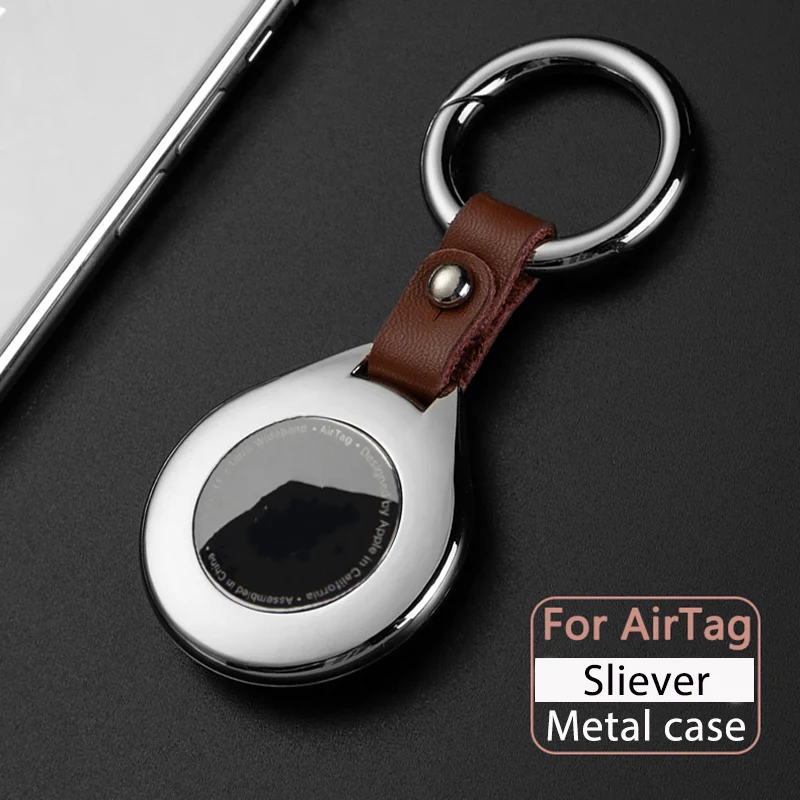 new High quality metal Case For Airtags Protect Shell Keychain For Apple AirTag leather connect Matte cover for bag luagge Pet