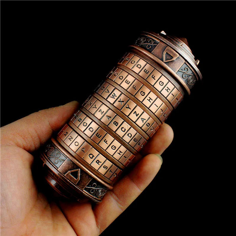 

Novel and Funny Toy Cipher Cylinder Lock A Pair of Rings Puzzle Game Valentine's Day Romantic Birthday Gift For Girl Boy Friend