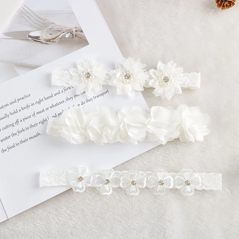 Baby Headband Flower Bows Crown Headbands Hair Band Bowknot Lovely Headwear Children Girls Photographed Photo Accessory 3pcs/Lot