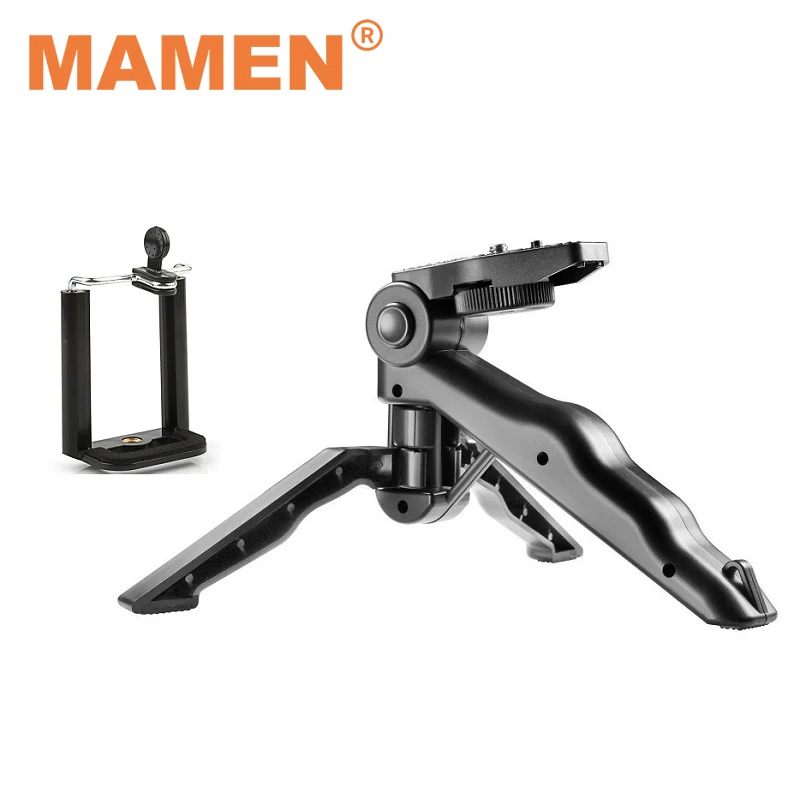 

MAMEN Phone Tripod Selfie Stick Stand Mini Tripod Monopod 1/4 inch Screw With Phone Clip For Phone Nikon Canon Camera Stand